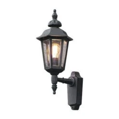 Konstsmide Pallas 518-750 Up Wall Light - Matt Black - Alton Garden Centre