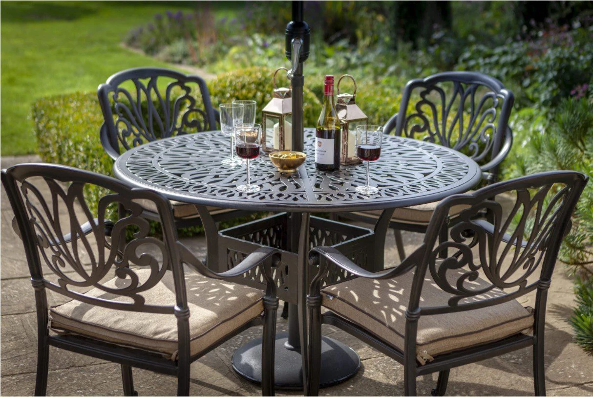 Hartman - Amalfi 4 Seat Round Set Inc Parasol And Base - Alton Garden Centre 4 Hartman - Amalfi 4 Seat Round Set Inc Parasol And Base - Alton Garden Centre - Image 2